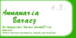 annamaria baracz business card